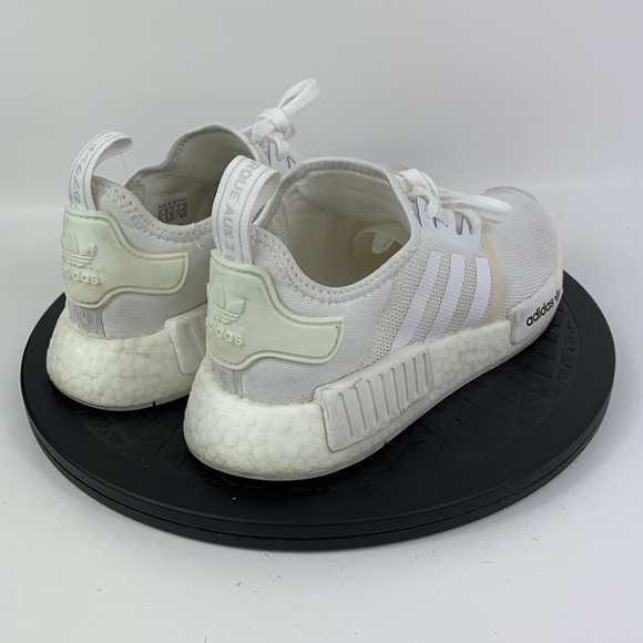 Adidas NMD R1 J Boost 'Triple White' FW0432 Women's Size 5.5 (4.5Y) - Picture 5 of 11